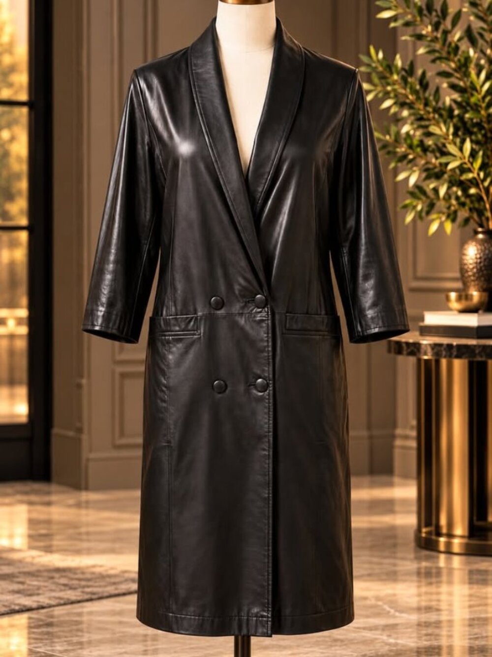 Stylish Woman Trench Coat Timeless Luxury